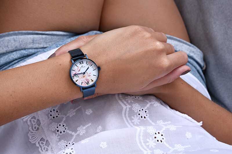 Bentime moteriškas gėlių rašto laikrodis „Skyben 008-9MB-PT610119E“