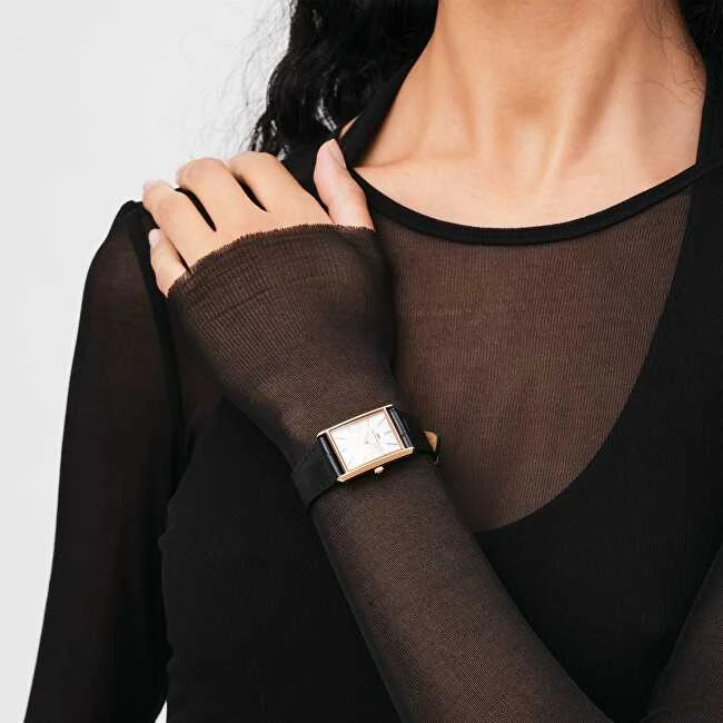 Moteriškas laikrodis DANIEL WELLINGTON Bound Juodas Crocodile Rose Gold 20mm DW00100693 + BOX