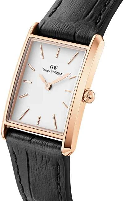 Moteriškas laikrodis DANIEL WELLINGTON Bound Juodas Crocodile Rose Gold 20mm DW00100693 + BOX