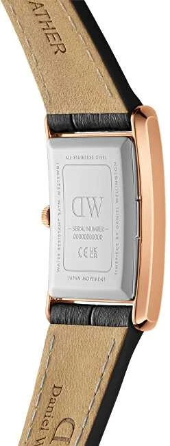 Moteriškas laikrodis DANIEL WELLINGTON Bound Juodas Crocodile Rose Gold 24mm DW00100698 + BOX
