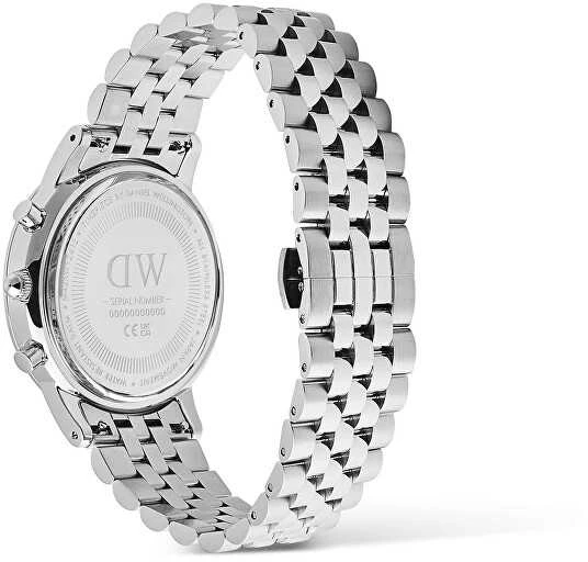 Daniel Wellington „Iconic 42 Chronograph Arch 5-Link Arctic Panda“ sidabrinis laikrodis, DW00100874