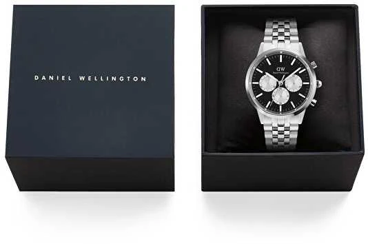 Daniel Wellington „Iconic 42 Chronograph Arch 5-Link Onyx Panda Sidabrinis“ laikrodis, DW00100873