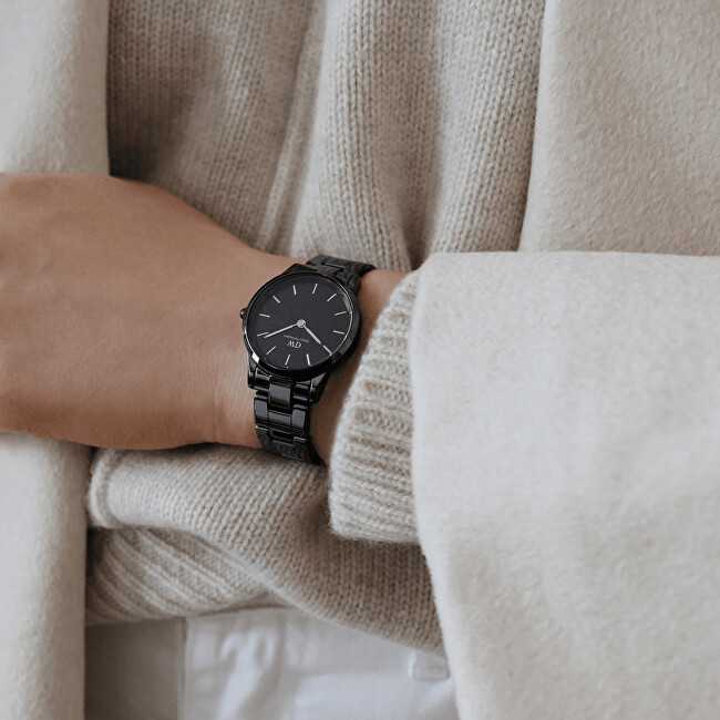 Laikrodis DANIEL WELLINGTON DW00100415. Kvarcas, Juoda Spalva. Moteris.
