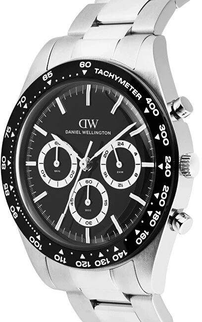Laikrodis Daniel Wellington Iconic Tachimetras 42 3 grandžių juodas juodas S DW00100947