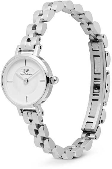 Laikrodis Daniel Wellington Petite Mini 19 Arch 3-Link Baltas Sidabrinis DW00100853
