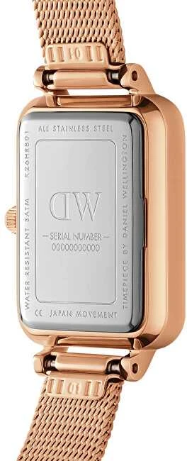 Moteriškas laikrodis DANIEL WELLINGTON Quadro Lumine Bezel Melrose Rožinė DW00100669 + BOX (zw519j)