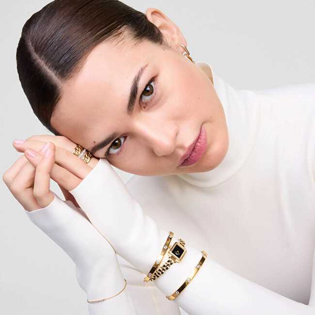 Laikrodis Daniel Wellington „Quadro Mini 15.4x18.2 Arch“ 3 jungčių ratlankis „Onyx Sunray Gold“, DW00100851