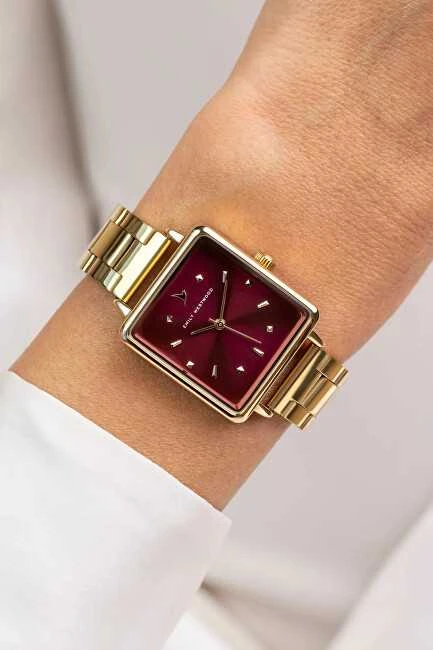 Laikrodis Emily Westwood Burgundijos auksinis mauezas EKM-4214GQ