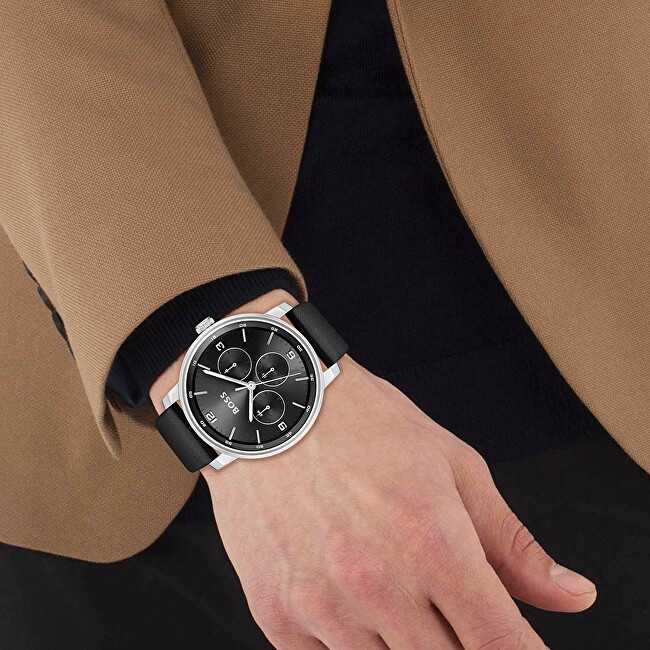 Laikrodis BOSS 1514125. Kvarcas, Juoda Spalva. Vyriški.