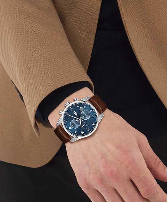 Hugo Boss Laikrodis BOSS 1513940. Kvarcas, Spalva mėlyna. Žmogus.