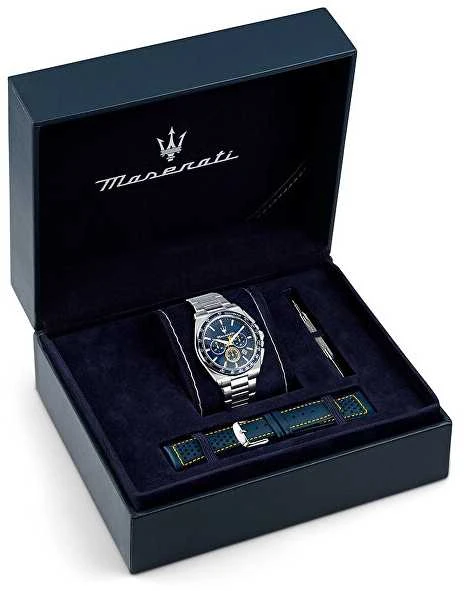 Laikrodis Maserati Velocita gift set R8873652001 + strap