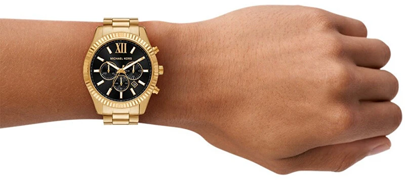 Laikrodis Michael Kors Lexington dovanų rinkinys + kortelių piniginė MK9245SET