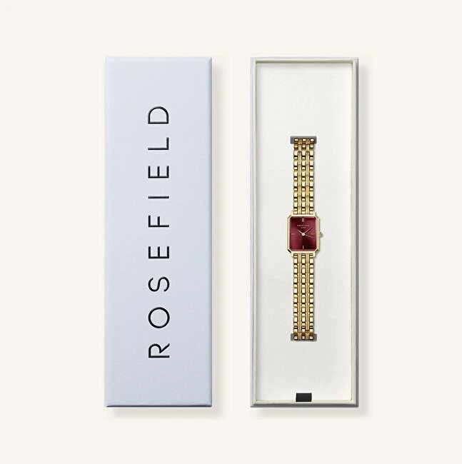 Laikrodis Rosefield Octagon XS Burgundy Sunray plieno aukso spalvos OBGSG-O83