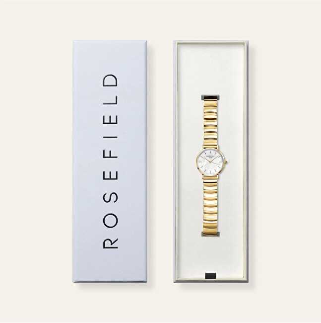 Laikrodis Rosefield Small Edit Baltas MOP Half-Moon Steel Gold SEWGSG-SE02