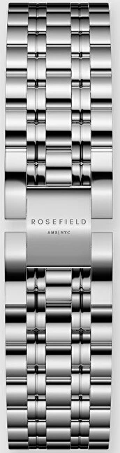 Laikrodis Rosefield The Octagon Baltas Sunray Steel Sidabrinis OCWSS-O41