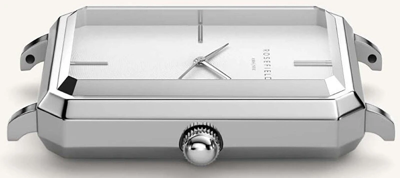 Laikrodis Rosefield The Octagon Baltas Sunray Steel Sidabrinis OCWSS-O41