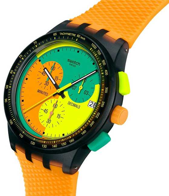 Laikrodis SWATCH NEON SIGNAL FLAG SUSB422
