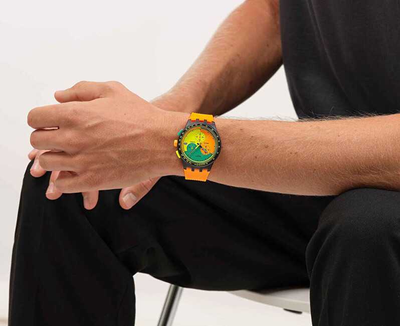 Laikrodis SWATCH NEON SIGNAL FLAG SUSB422