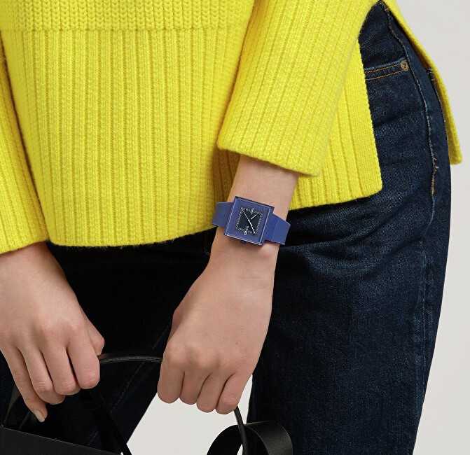 Laikrodis SWATCH SQUARELY BLACKLIGHT SO34N700