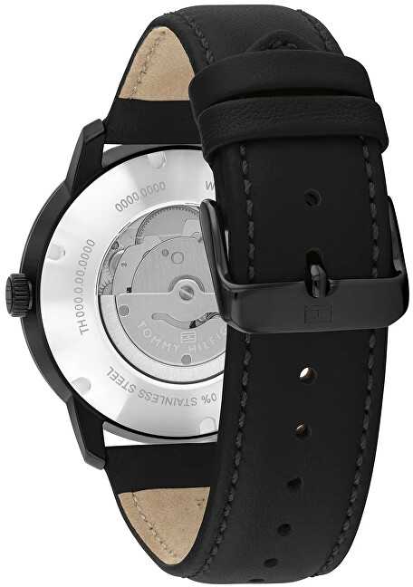 Laikrodis TOMMY HILFIGER 1710659. Automatinis, Juoda Spalv. Vyriški.