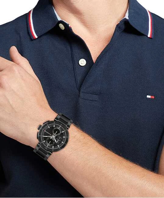 Laikrodis TOMMY HILFIGER 1792119. Kvarcas, Juoda Spalva. Vyriški.