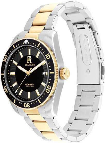 Laikrodis TOMMY HILFIGER 1710552. Automatinis, Juoda Spalv. Vyriški.