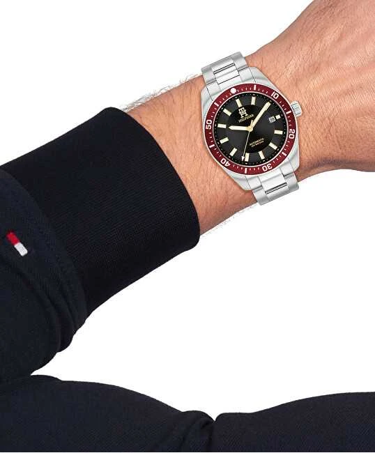 Laikrodis TOMMY HILFIGER 1792154. Automatinis, Juoda Spalv. Vyriški.