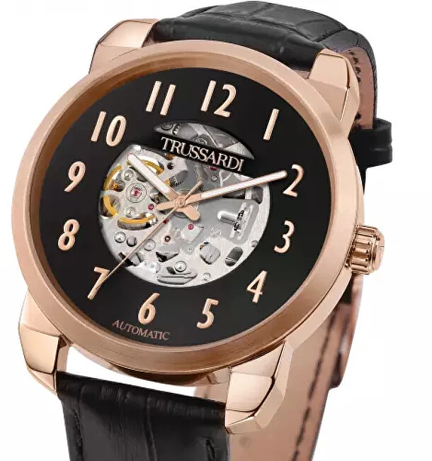 Laikrodis TRUSSARDI R2421154001. Automatinė, Juoda Spalva. Vyriški.