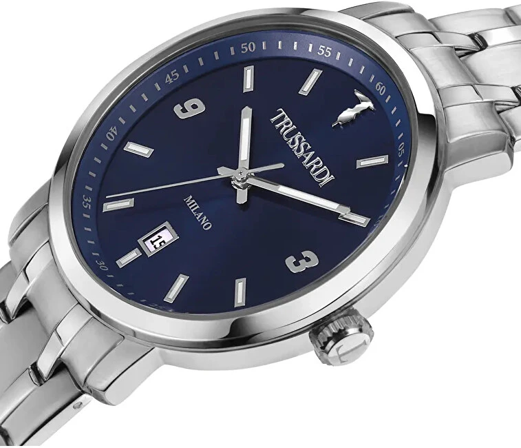 Laikrodis TRUSSARDI R2453147010. Kvarcas, Spalva mėlyna. Žmogus.