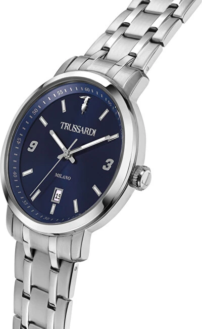 Laikrodis TRUSSARDI R2453147010. Kvarcas, Spalva mėlyna. Žmogus.