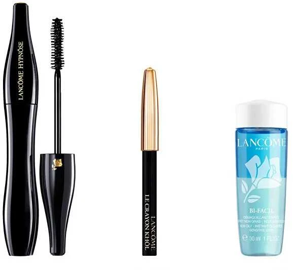 Lancome LANCOME RINKINYS (HYPNOSE TUŠAS 001 + BIFACIL AKIŲ PLAUKAI 30 ML + KREIDELĖ KHOL MINI 027)