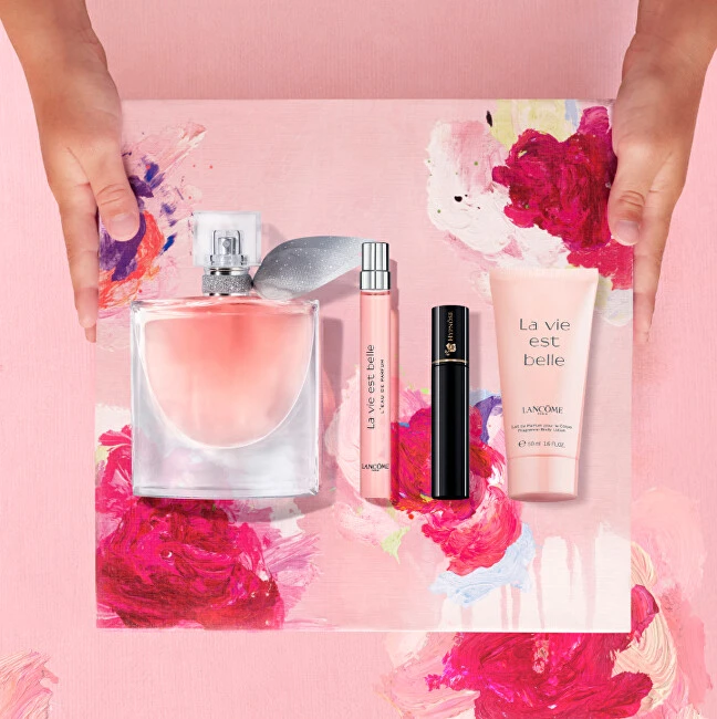 Lancôme - La Vie Est Belle EDP 50 ml + EDP 10 ml + kūno losjonas 50 ml + tušas juodas 2 ml - dovanų rinkinys