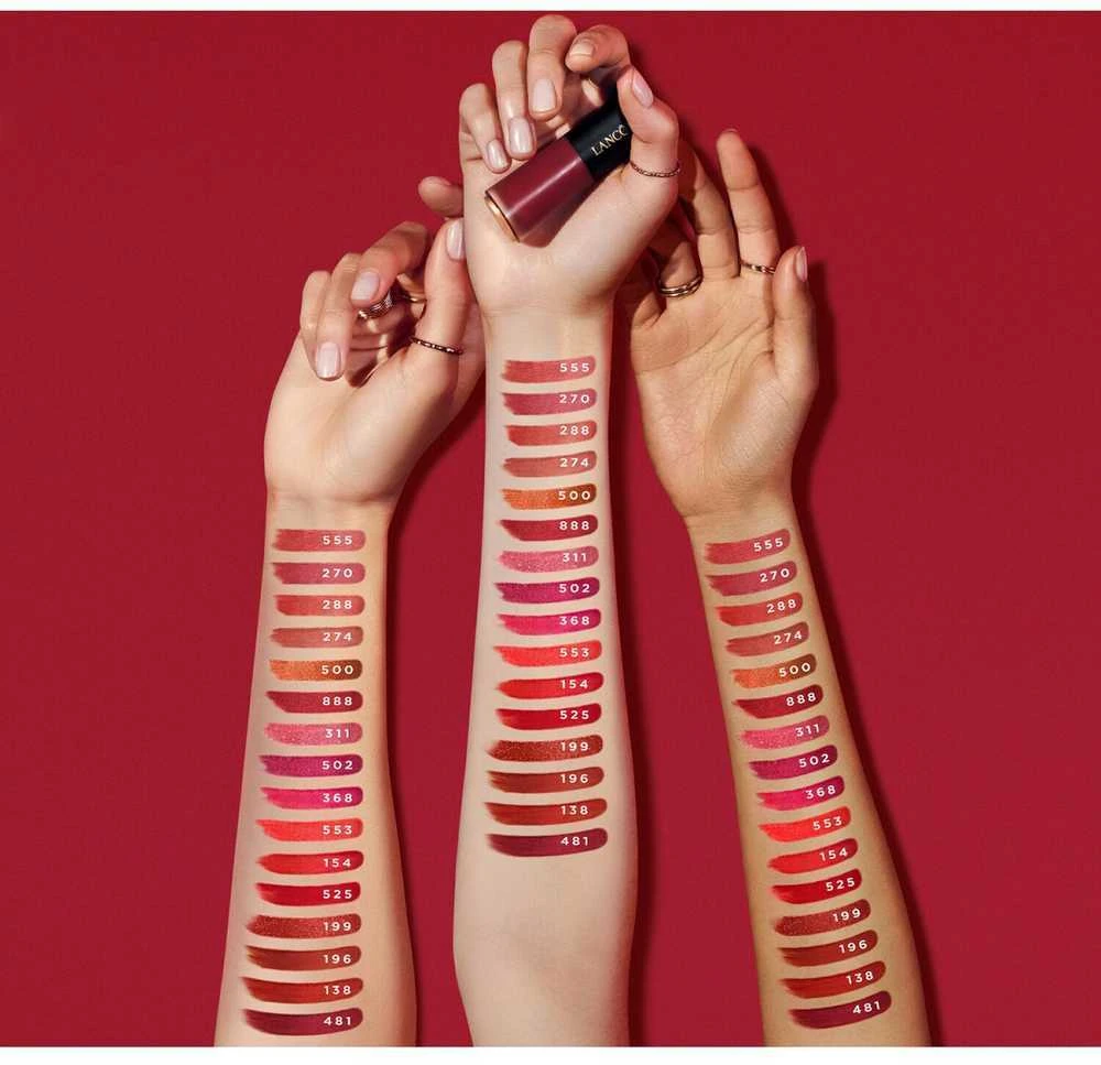 Lancôme L’Absolu Rouge Drama Ink ilgai išliekantys matiniai skysti lūpų dažai, atspalvis: 555 Soif de Vivre, 6 ml