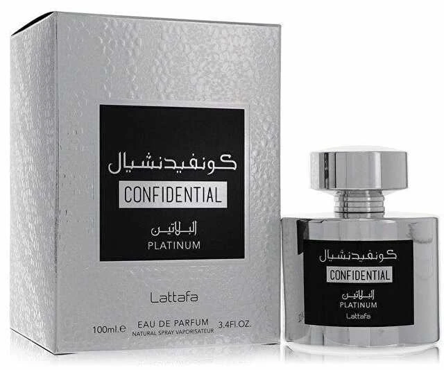 Unisex kvepalai Lattafa Confidential Platinum EDP, 100 ml