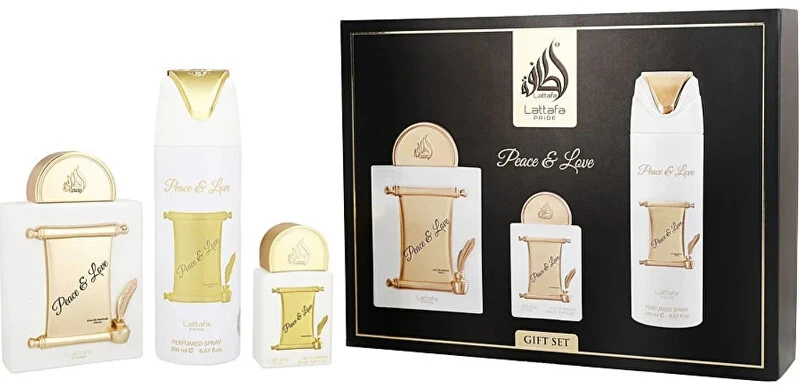 Set Lattafa Peace & Love EDP 100ml + EDP 20ml + Dezodorantas 200ml