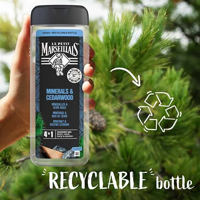 Le Petit Marseillais Dušo želė Minerals & Cedar Wood, 400 ml