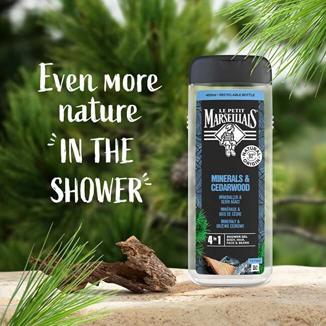 Le Petit Marseillais Dušo želė Minerals & Cedar Wood, 400 ml