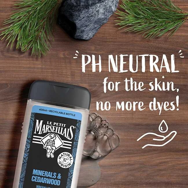 Le Petit Marseillais Dušo želė Minerals & Cedar Wood, 400 ml