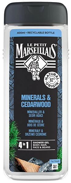 Le Petit Marseillais Dušo želė Minerals & Cedar Wood, 400 ml