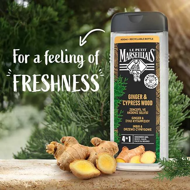 Le Petit Marseillais Ginger & Cypress Wood Dušo želė