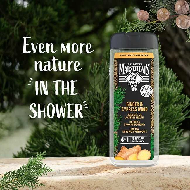 Le Petit Marseillais Ginger & Cypress Wood Dušo želė
