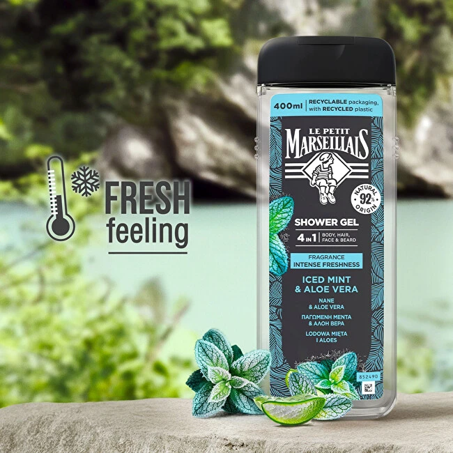 Le Petit Marseillais Dušo želė 4in1 Iced Mint & Aloe Vera 400 ml