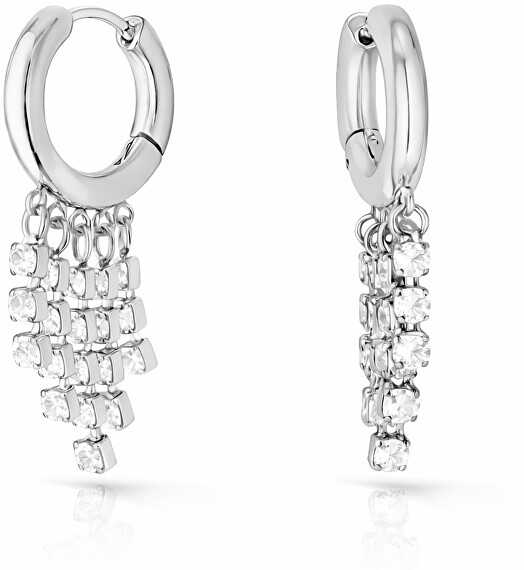 Liu Jo Steel dangle earrings with crystals LJ2992