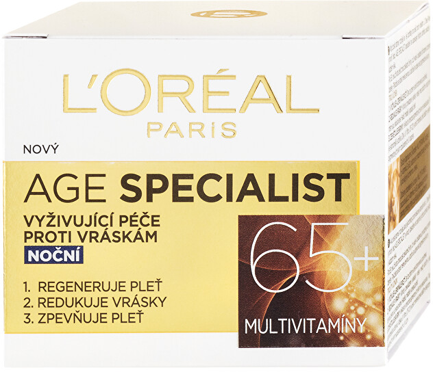 L'Oréal Paris Age Specialist 65+ Night Skin Kreminis moterims, 50 ml