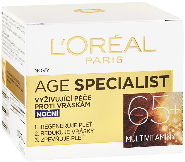 L'Oréal Paris Age Specialist 65+ Night Skin Kreminis moterims, 50 ml