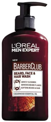 L'Oréal Paris Men Expert Barber Club barzdos, veido ir plaukų prausiklis barzdos plovimui vyrams, 200 ml