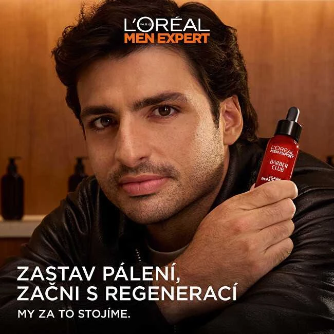 L'Oreal Paris Men Expert Barber Club Flash Repair Serum veido serumas po skutimosi vyrams, 30 ml