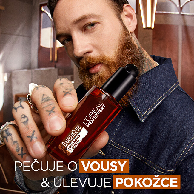 L'Oreal Alaus ir veido aliejus „Barber Club“ (ilgos barzdos ir odos aliejus), 30 ml