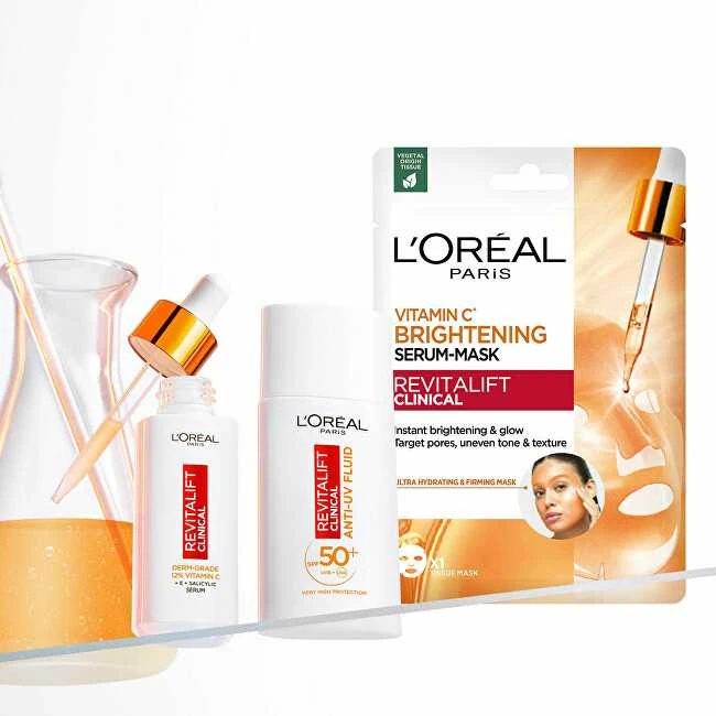 L'Oréal Paris Revitalift Clinical Vitamin C Brightening Serum-Mask Face Mask moterims, 26 g