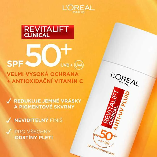 L'Oréal Paris Revitalift Clinical Anti-UV Fluid Day kreminis moterims, 50 ml